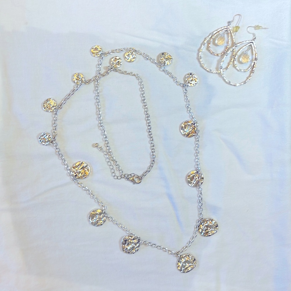 Park Lane Bliss silver toned necklace and earrings